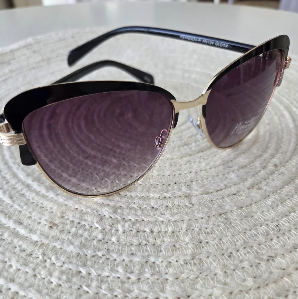 Nanette Lepore Women's NN124 Vintage Metal UV400 Cat Eye Fashion Sunglasses
